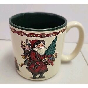 Vintage Kris Kringle 1991 Potpourri Press Christmas Mug Santa Coffee Cup Holiday